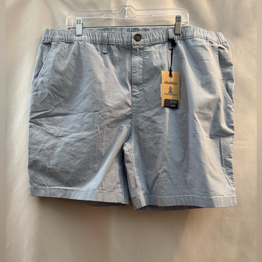 Chubbies Light Blue Flat Front Men Shorts
